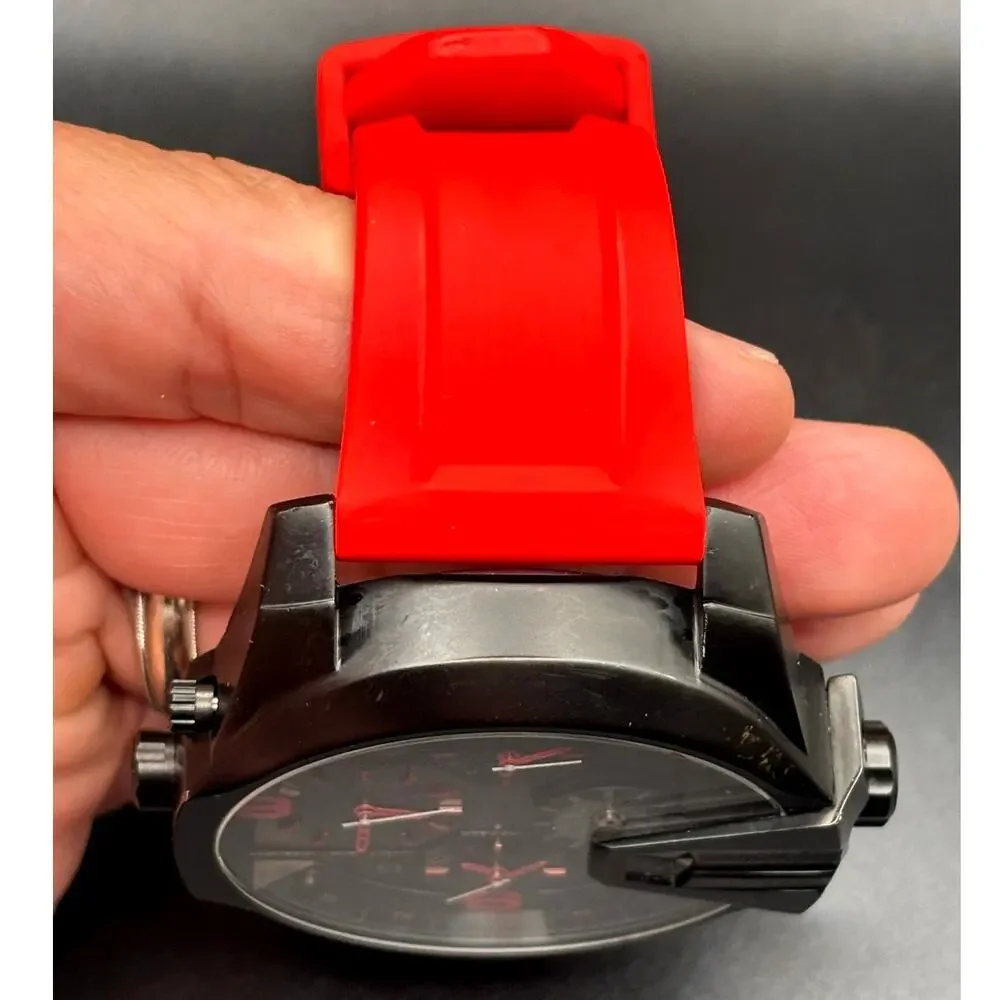 Diesel Uber Chief DZ7466 Four Time Zone Black Red 54mm Men’s Watch